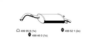 Ernst 332248 Глушник вихлопних газів кінцевий Ernst 332248 Глушник вихлопних газів кінцевий