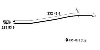 Ernst 332484 Exhaust pipe Ernst 332484 Exhaust pipe