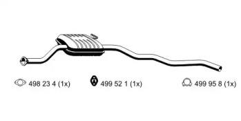 Ernst 333054 Середній глушник вихлопних газів Ernst 333054 Середній глушник вихлопних газів