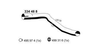 Ernst 334488 Exhaust pipe Ernst 334488 Exhaust pipe