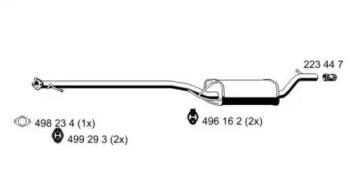 Ernst 341066 Середній глушник вихлопних газів