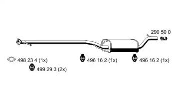 Ernst 341141 Muffler assy front