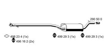 Ernst 341219 Muffler assy front Ernst 341219 Muffler assy front