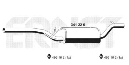 Ernst 341226 Muffler assy front
