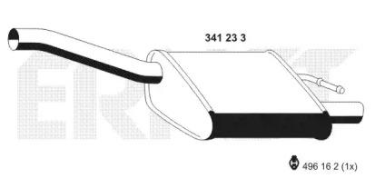 Ernst 341233 Глушник вихлопних газів кінцевий Ernst 341233 Глушник вихлопних газів кінцевий