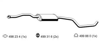 Ernst 342223 Muffler assy front Ernst 342223 Muffler assy front