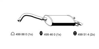 Ernst 342254 Глушник вихлопних газів кінцевий