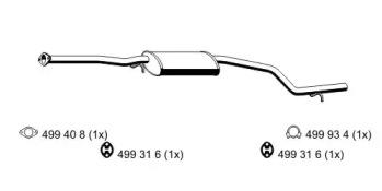 Ernst 343060 Muffler assy front Ernst 343060 Muffler assy front