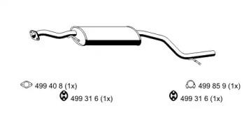 Ernst 343190 Muffler assy front