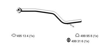 Ernst 344463 Exhaust pipe Ernst 344463 Exhaust pipe