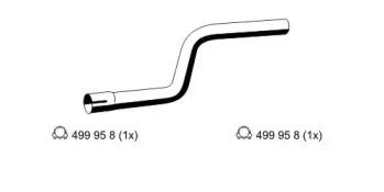 Ernst 344500 Випускна труба відпрацьованих газів Ernst 344500 Випускна труба відпрацьованих газів