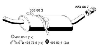 Ernst 350082 Середній глушник вихлопних газів Ernst 350082 Середній глушник вихлопних газів