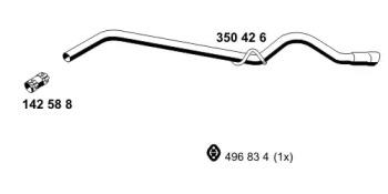 Ernst 350426 Exhaust pipe Ernst 350426 Exhaust pipe