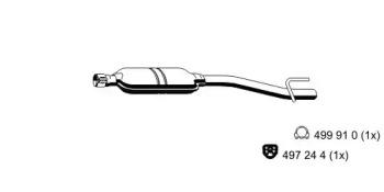 Ernst 351072 Muffler assy front