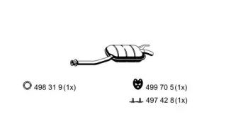 Ernst 353007 Muffler assy front Ernst 353007 Muffler assy front