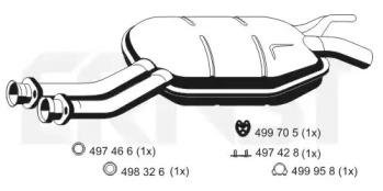Ernst 353182 Muffler assy front Ernst 353182 Muffler assy front