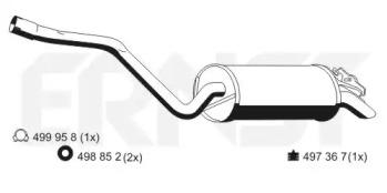 Ernst 353373 Глушник вихлопних газів кінцевий Ernst 353373 Глушник вихлопних газів кінцевий