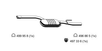 Ernst 361101 Середній глушник вихлопних газів Ernst 361101 Середній глушник вихлопних газів