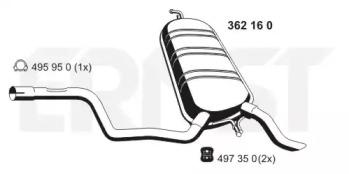 Ernst 362160 Schalldaempfer Ernst 362160 Schalldaempfer
