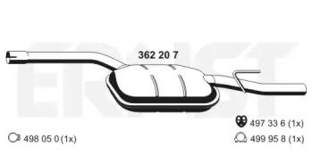 Ernst 362207 Muffler assy front Ernst 362207 Muffler assy front