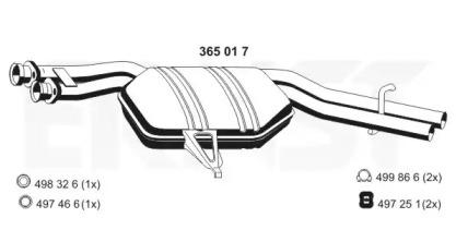 Ernst 365017 Muffler assy front Ernst 365017 Muffler assy front