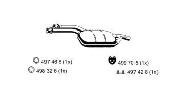 Ernst 374286 Середній глушник вихлопних газів Ernst 374286 Середній глушник вихлопних газів
