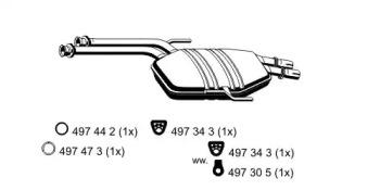 Ernst 375047 Muffler assy front Ernst 375047 Muffler assy front