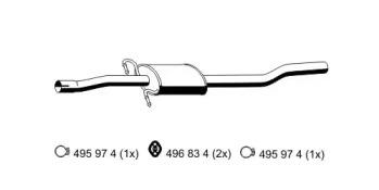 Ernst 385091 Muffler assy front