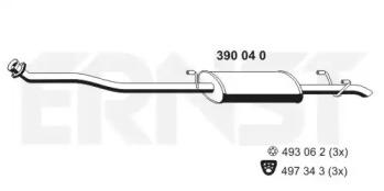 Ernst 390040 Muffler assy front Ernst 390040 Muffler assy front