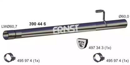 Ernst 390446 Випускна труба відпрацьованих газів Ernst 390446 Випускна труба відпрацьованих газів