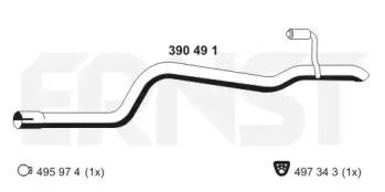 Ernst 390491 Exhaust pipe Ernst 390491 Exhaust pipe