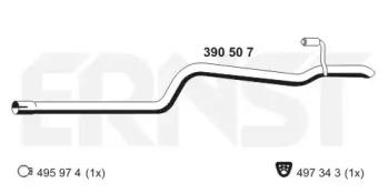 Ernst 390507 Exhaust pipe Ernst 390507 Exhaust pipe