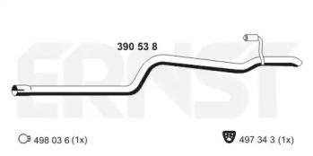 Ernst 390538 Випускна труба відпрацьованих газів