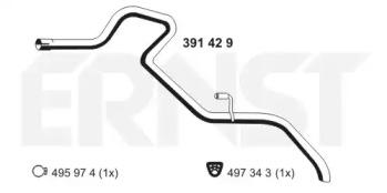 Ernst 391429 Випускна труба відпрацьованих газів Ernst 391429 Випускна труба відпрацьованих газів
