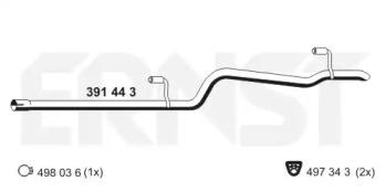 Ernst 391443 Exhaust pipe