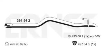 Ernst 391542 Exhaust pipe Ernst 391542 Exhaust pipe