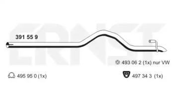 Ernst 391559 Випускна труба відпрацьованих газів Ernst 391559 Випускна труба відпрацьованих газів