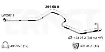 Ernst 391580 Exhaust pipe Ernst 391580 Exhaust pipe
