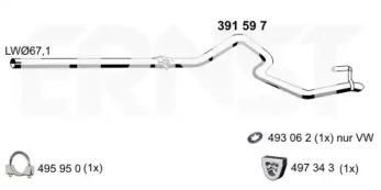 Ernst 391597 Exhaust pipe Ernst 391597 Exhaust pipe