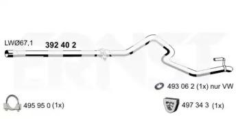 Ernst 392402 Випускна труба відпрацьованих газів Ernst 392402 Випускна труба відпрацьованих газів