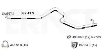 Ernst 392419 Випускна труба відпрацьованих газів Ernst 392419 Випускна труба відпрацьованих газів