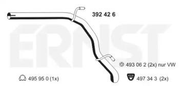 Ernst 392426 Exhaust pipe Ernst 392426 Exhaust pipe