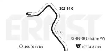 Ernst 392440 Випускна труба відпрацьованих газів Ernst 392440 Випускна труба відпрацьованих газів