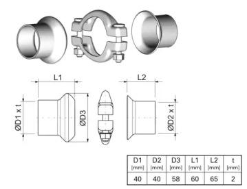 Ernst 463003 Exhaust pipe Ernst 463003 Exhaust pipe