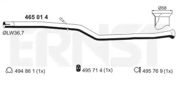Ernst 465014 Exhaust pipe Ernst 465014 Exhaust pipe
