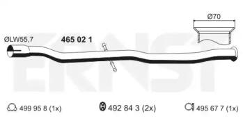 Ernst 465021 Середній глушник вихлопних газів Ernst 465021 Середній глушник вихлопних газів