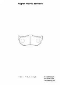 NPS H361A01 Brake pads NPS H361A01 Brake pads