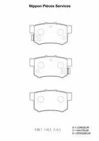 NPS H361A05 Колодки тормозные