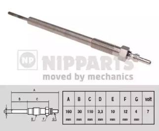 Nipparts N5713017 Свеча накала Nipparts N5713017 Свеча накала