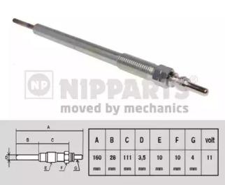 Nipparts N5715019 Свічка розжарювання